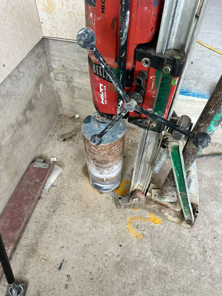 Track sawing equipment Track sawing equipment in use